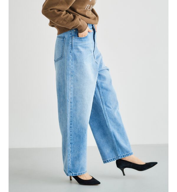  「カーブラインデニムパンツ」|デニム|