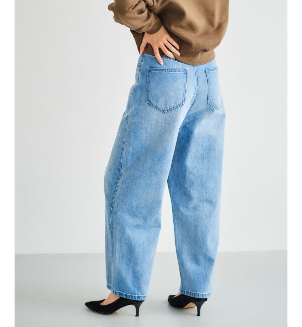  「カーブラインデニムパンツ」|デニム|