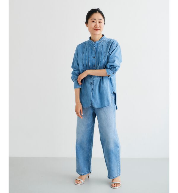  「カーブラインデニムパンツ」|デニム|