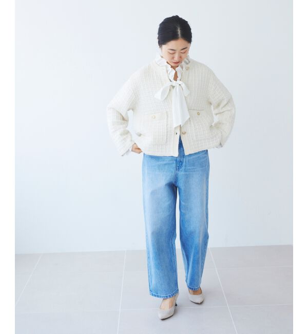  「カーブラインデニムパンツ」|デニム|