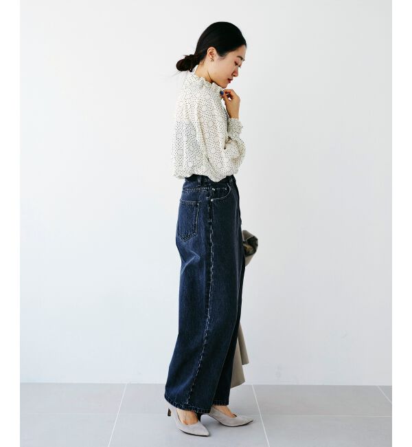  「カーブラインデニムパンツ」|デニム|
