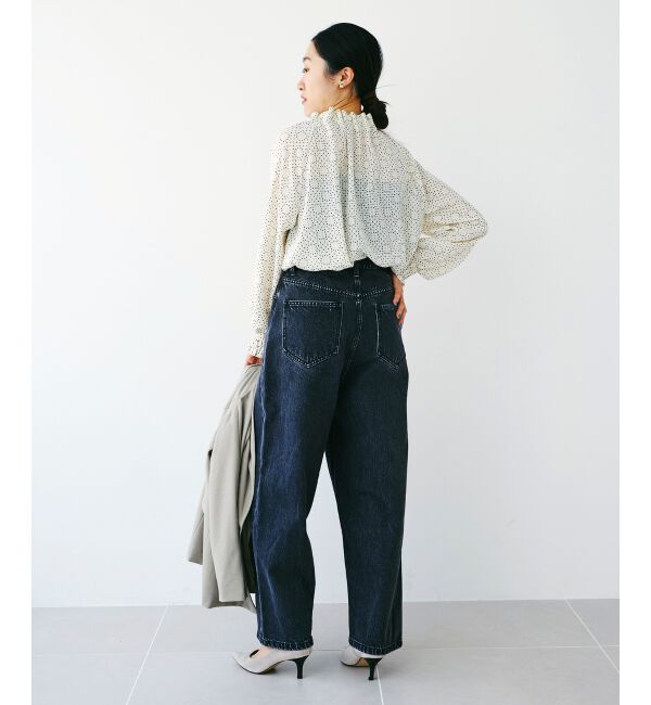  「カーブラインデニムパンツ」|デニム|