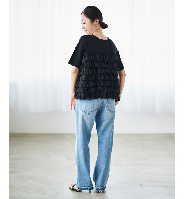  「Perle Peche チュールティアード2wayニット」|ニット・セーター|