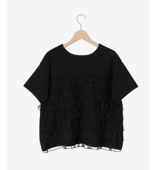  「Perle Peche チュールティアード2wayニット」|ニット・セーター|