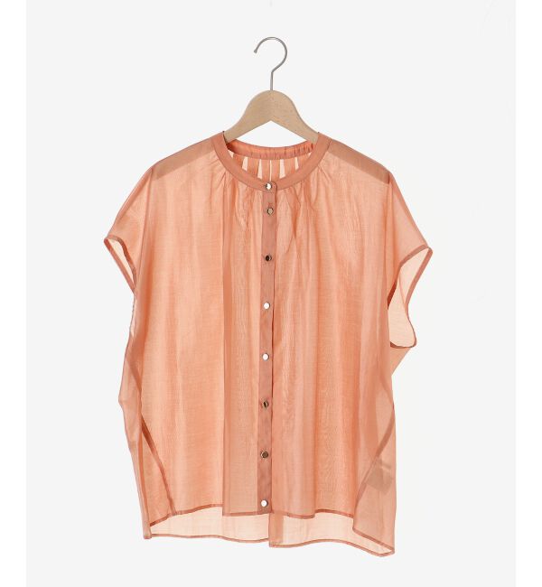 le.coeur blanc「《手洗い可能》シアーギャザー2WAYブラウス」|シャツ・ブラウス|