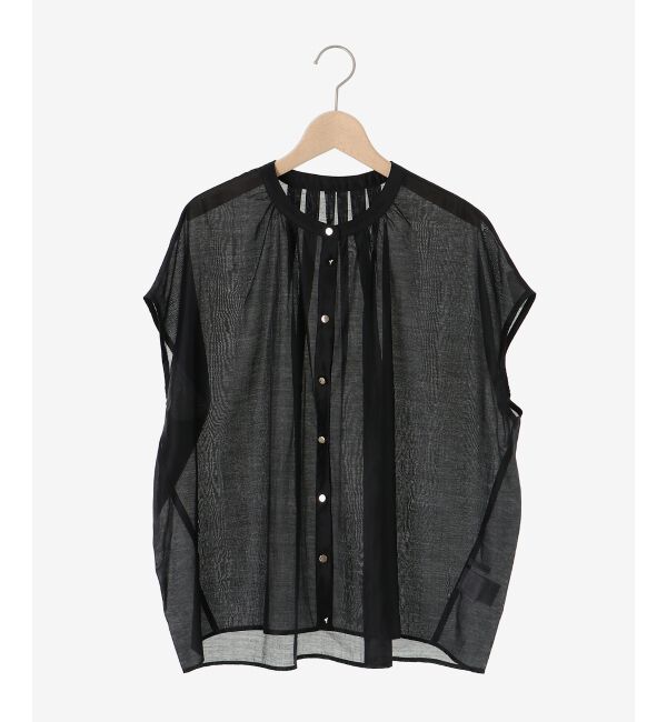 le.coeur blanc「《手洗い可能》シアーギャザー2WAYブラウス」|シャツ・ブラウス|