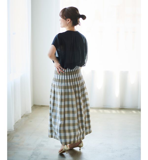 le.coeur blanc「《手洗い可能》シアーギャザー2WAYブラウス」|シャツ・ブラウス|