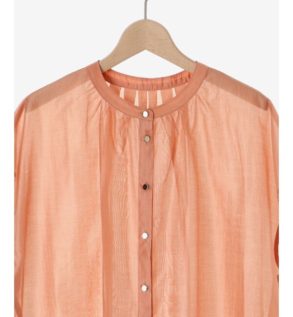 le.coeur blanc「《手洗い可能》シアーギャザー2WAYブラウス」|シャツ・ブラウス|