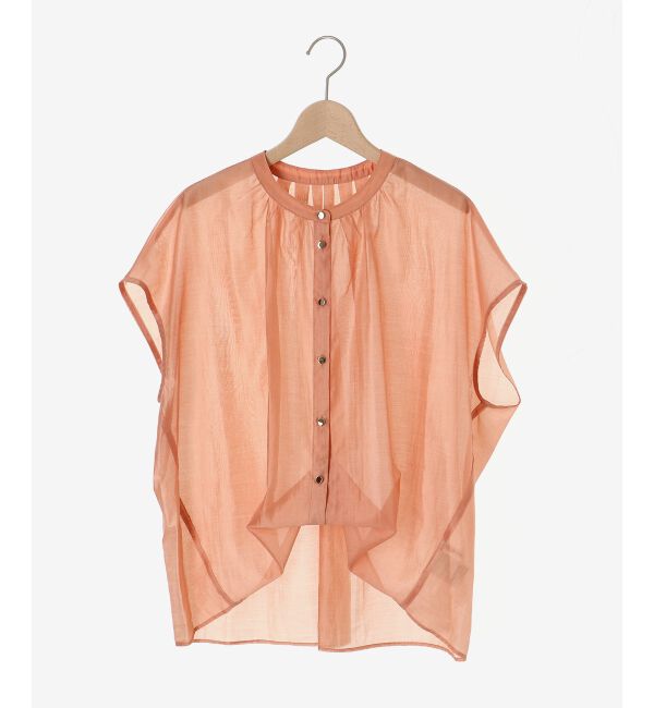 le.coeur blanc「《手洗い可能》シアーギャザー2WAYブラウス」|シャツ・ブラウス|