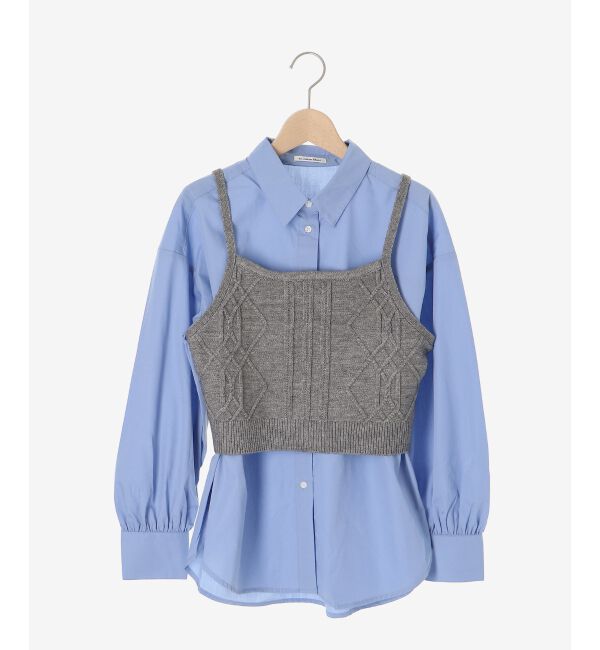 「ブラウス&times;ニットビスチェセット」|シャツ・ブラウス|