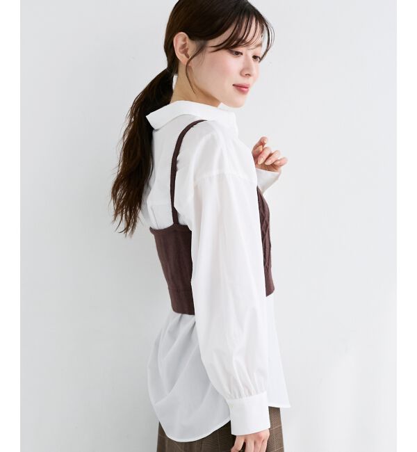  「ブラウス&times;ニットビスチェセット」|シャツ・ブラウス|