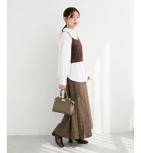  「ブラウス&times;ニットビスチェセット」|シャツ・ブラウス|