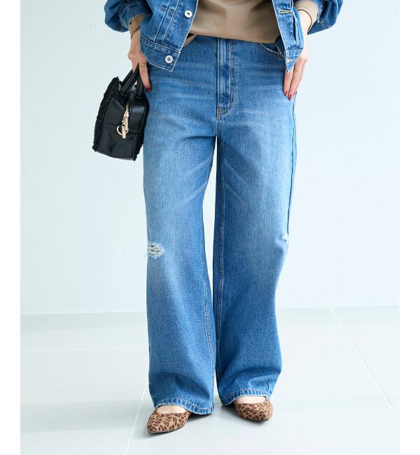  「クラッシュデニムパンツ」|デニム|