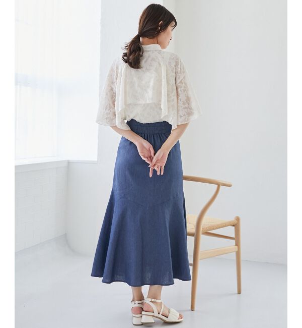  「シアーケープブラウス」|シャツ・ブラウス|