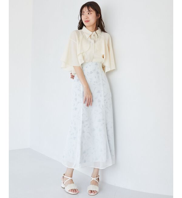  「シアーケープブラウス」|シャツ・ブラウス|