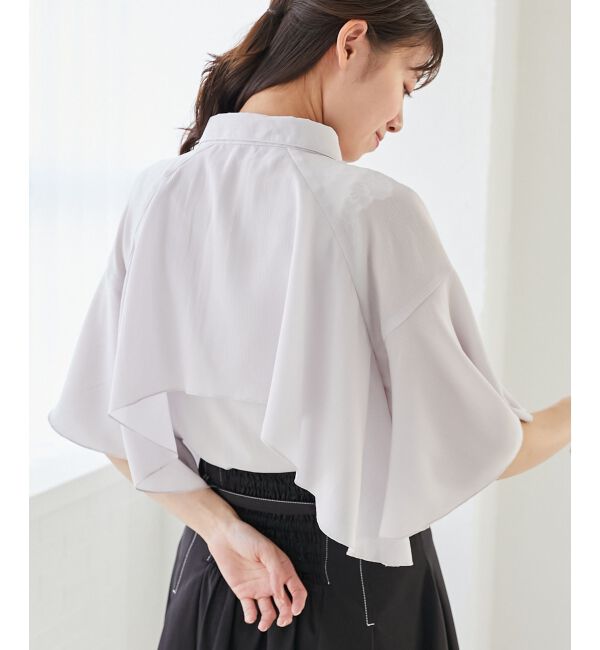  「シアーケープブラウス」|シャツ・ブラウス|