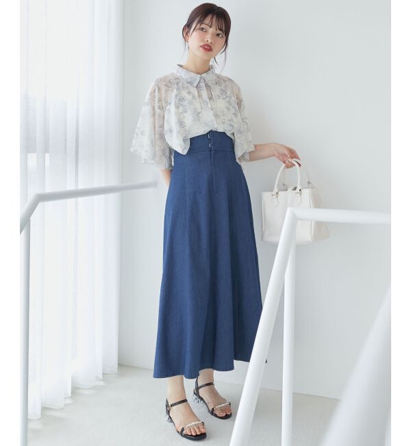  「シアーケープブラウス」|シャツ・ブラウス|