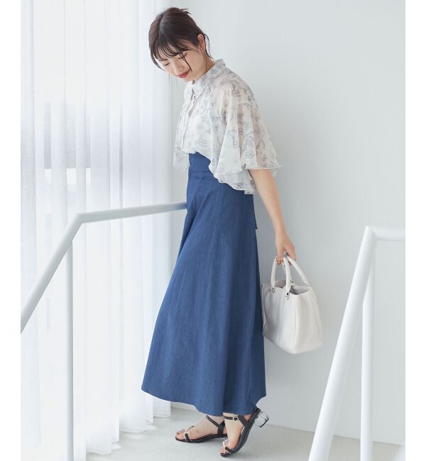  「シアーケープブラウス」|シャツ・ブラウス|