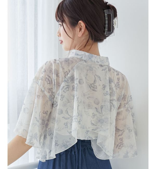 「シアーケープブラウス」|シャツ・ブラウス|