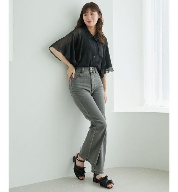  「シアーケープブラウス」|シャツ・ブラウス|