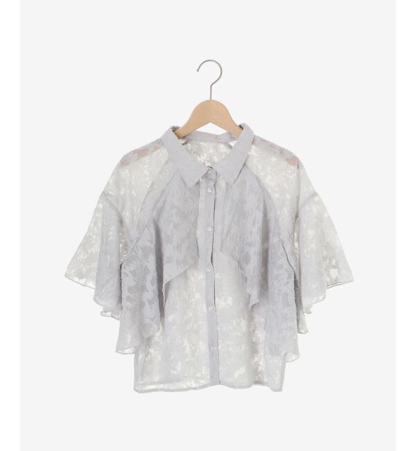  「シアーケープブラウス」|シャツ・ブラウス|