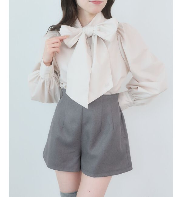  「バリエボウタイブラウス」|シャツ・ブラウス|ピンク