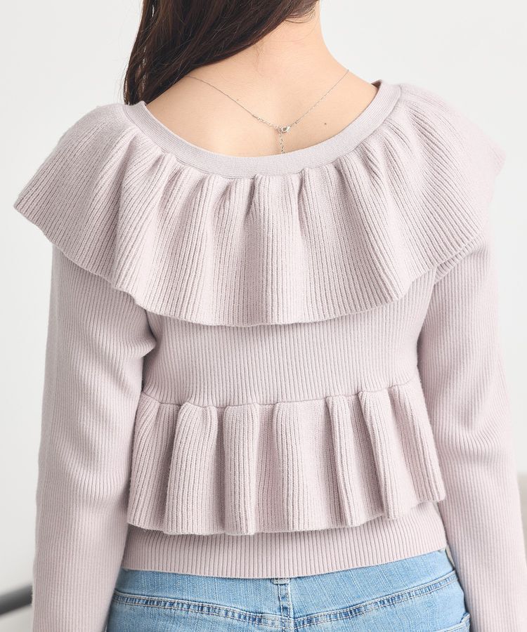 earth music&ecology「ラッフルニットボレロアンサンブル」|ニット・セーター|