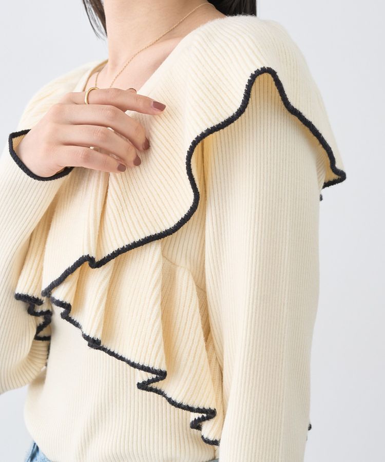 earth music&ecology「ラッフルニットボレロアンサンブル」|ニット・セーター|