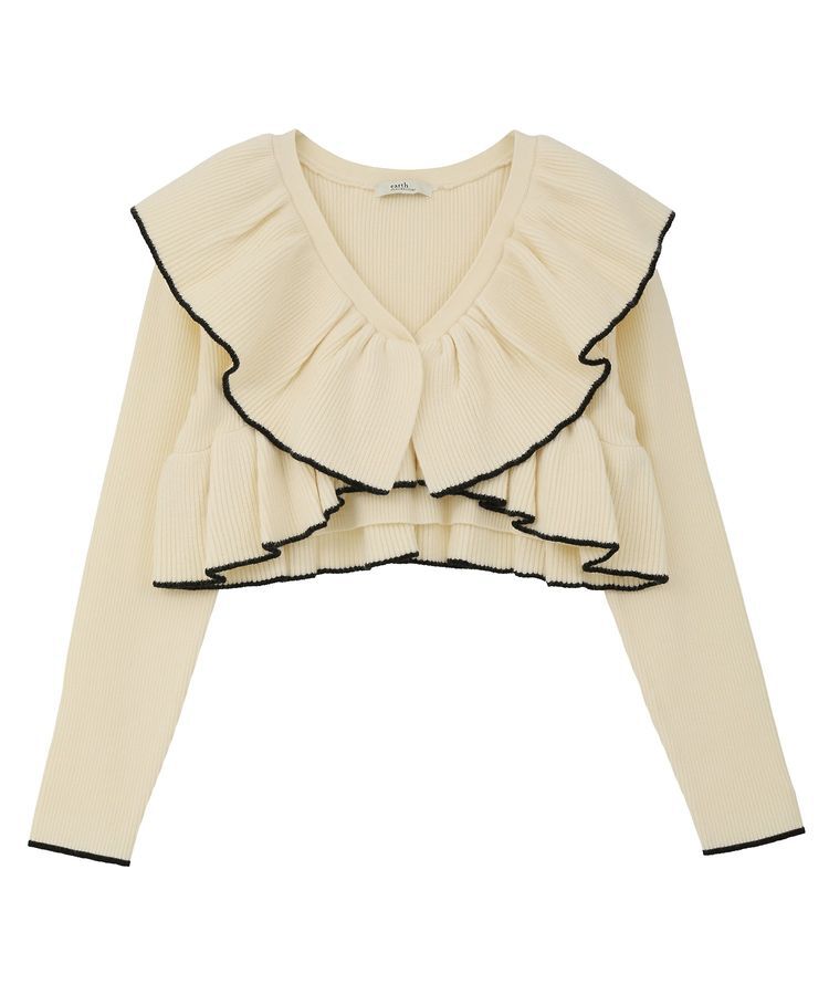 earth music&ecology「ラッフルニットボレロアンサンブル」|ニット・セーター|