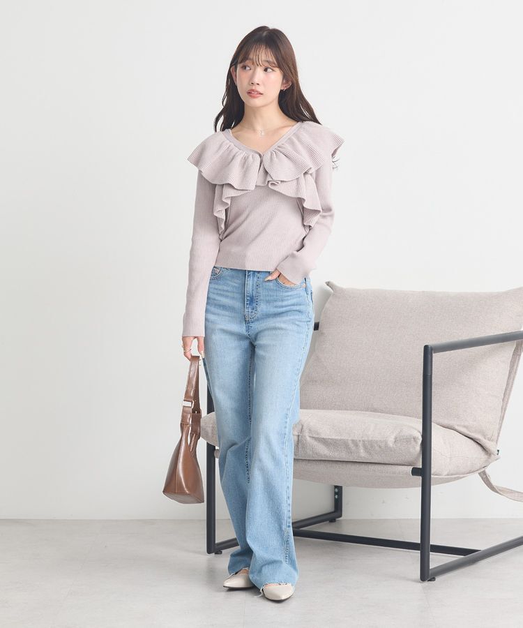 earth music&ecology「ラッフルニットボレロアンサンブル」|ニット・セーター|