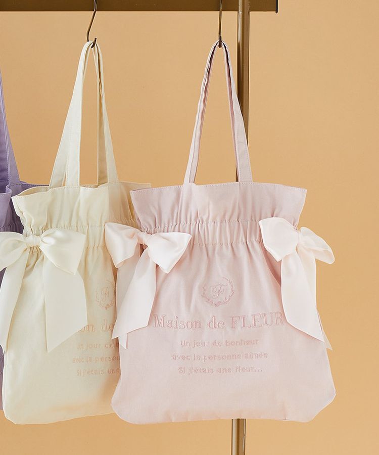 Maison de FLEUR「EC限定 キャンバスダブルリボントートバッグ」|トートバッグ|