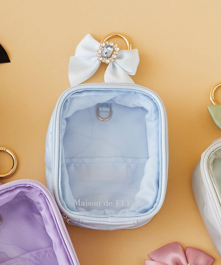 Maison de FLEUR「EC限定クリアポーチS」|ポーチ|ライトブルー