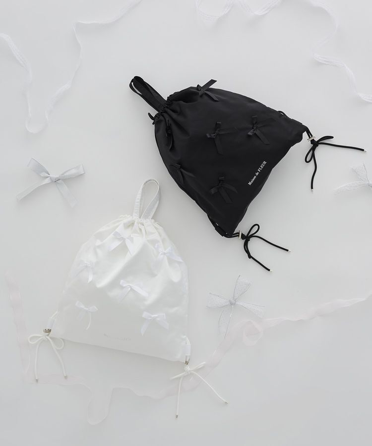 Maison de FLEUR「リボンナップサック」|リュック|