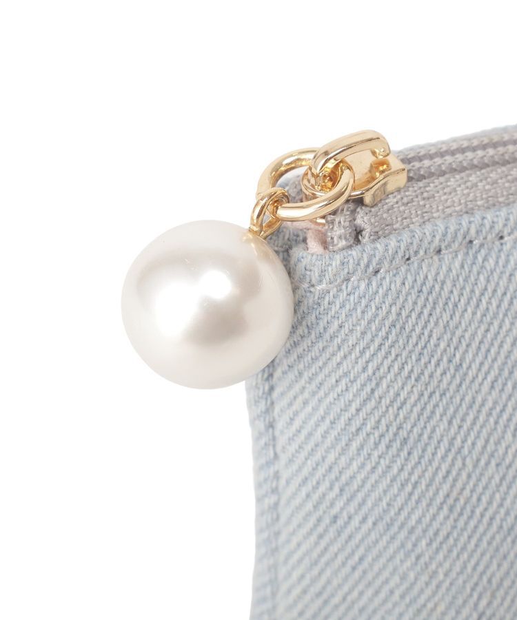 Maison de FLEUR「ラインストーンデニムポーチ」|ポーチ|