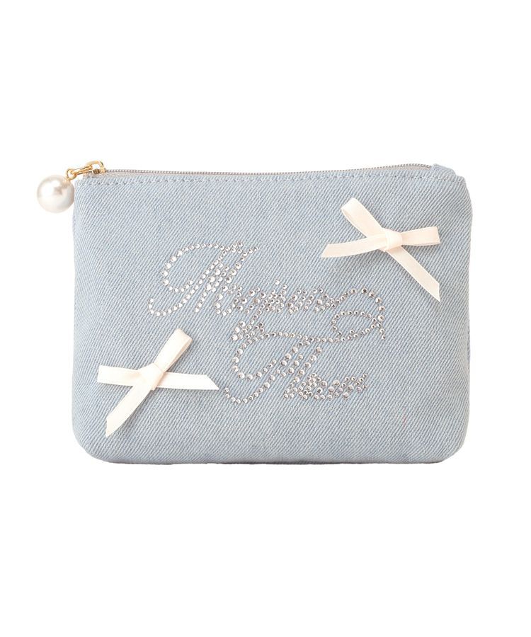 Maison de FLEUR「ラインストーンデニムポーチ」|ポーチ|