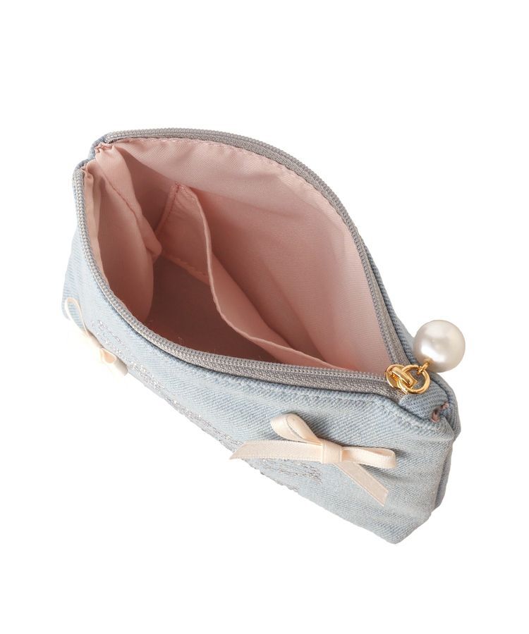 Maison de FLEUR「ラインストーンデニムポーチ」|ポーチ|