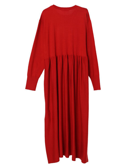  「パチパチしにくいドルマンニットワンピース」|ワンピース|