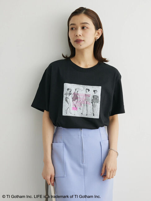 「LIFE フォトプリントTシャツ」|Tシャツ・カットソー|ブラック