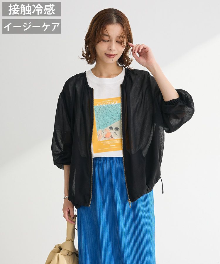 Green Parks「イージーケアシアーボイルシャツブルゾン」|シャツ・ブラウス|Black