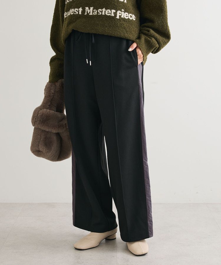Green Parks「あったか裏起毛サイドラインスウェットパンツ」|その他|Black