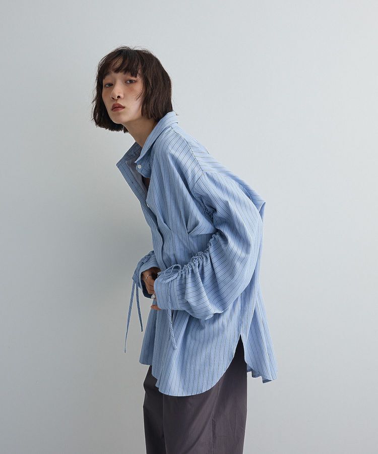 Green Parks「【WEB限定】ドロストシャーリングウエストタックシャツⅡ」|シャツ・ブラウス|