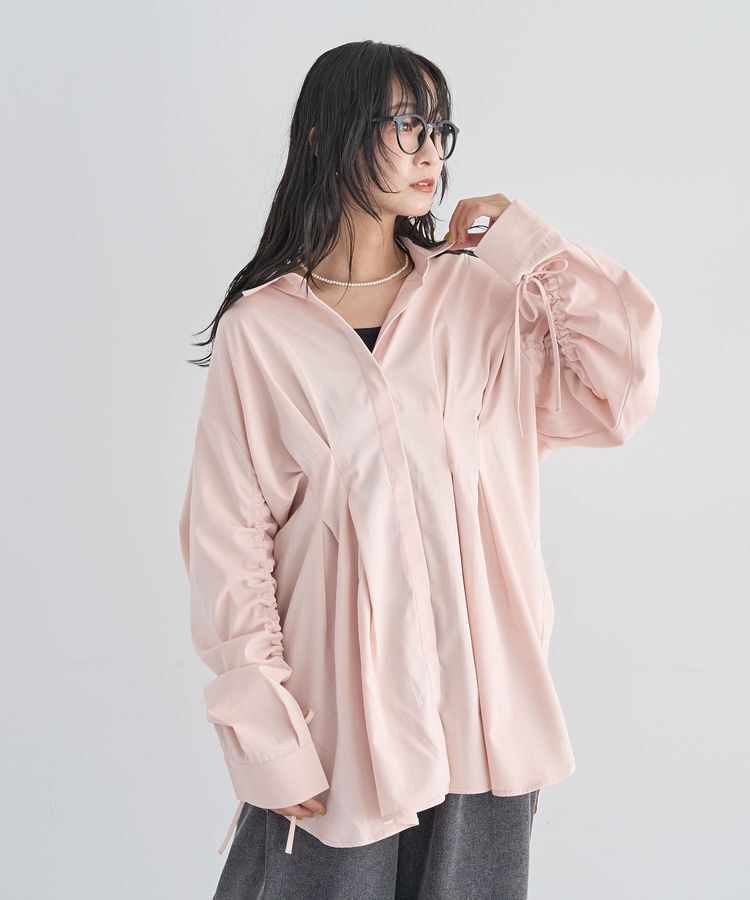 Green Parks「【WEB限定】ドロストシャーリングウエストタックシャツⅡ」|シャツ・ブラウス|