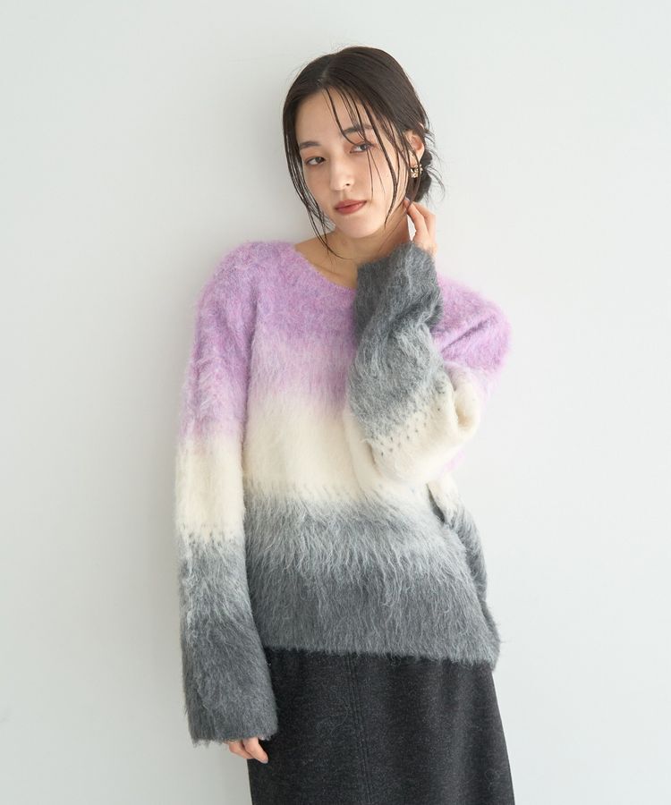 YECCA VECCA「グラデーションシャギーニット」|ニット・セーター|