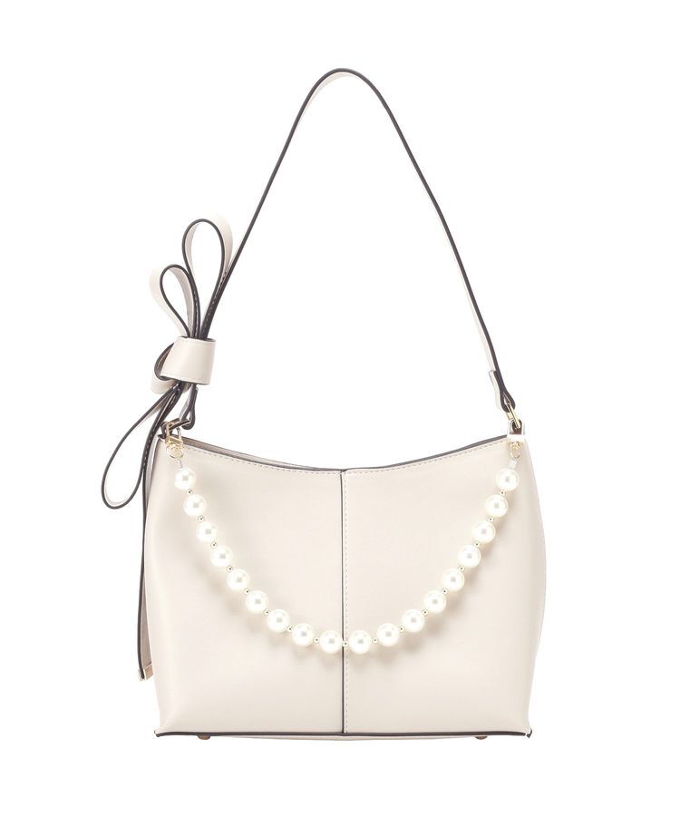 YECCA VECCA「パールチャーム付きリボンベルトバッグ」|ショルダー・メッセンジャー|