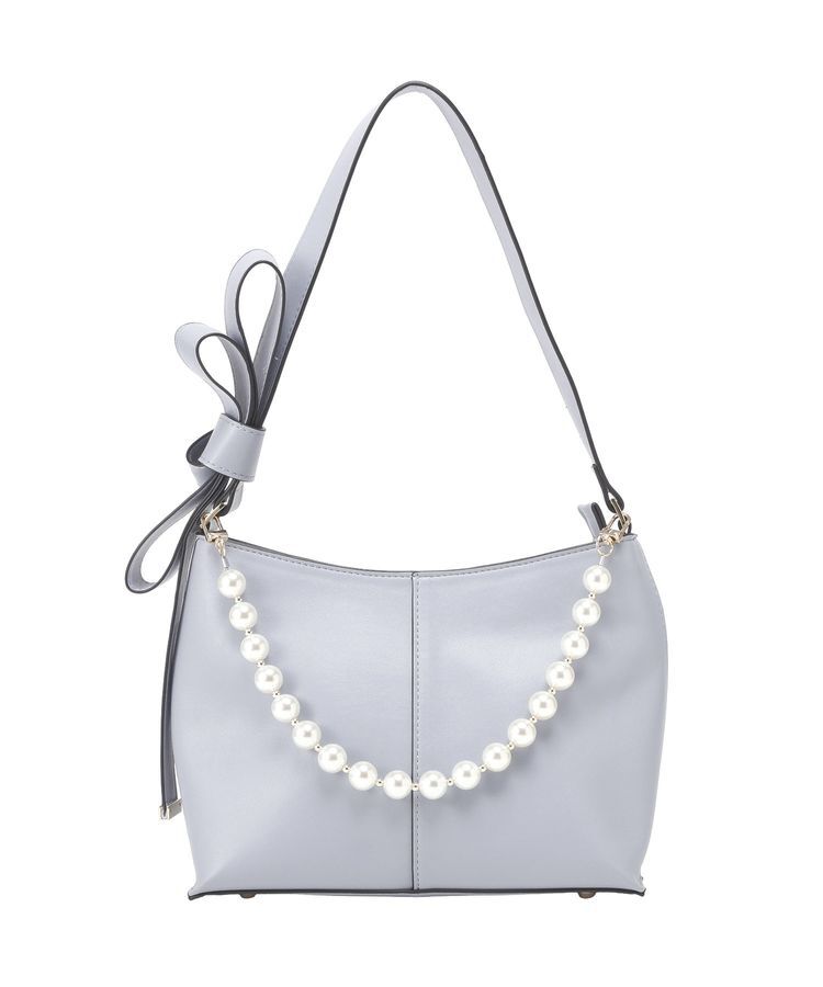 YECCA VECCA「パールチャーム付きリボンベルトバッグ」|ショルダー・メッセンジャー|