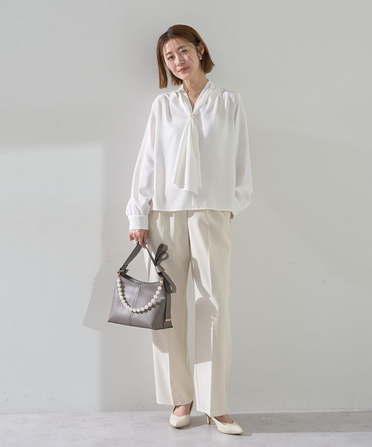 YECCA VECCA「パールチャーム付きリボンベルトバッグ」|ショルダー・メッセンジャー|