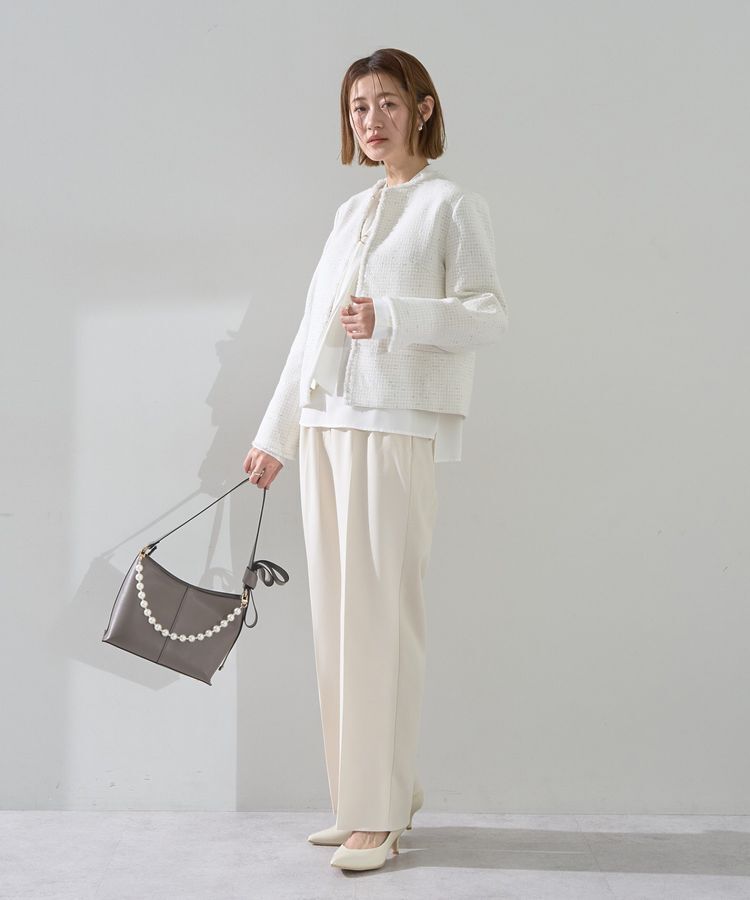 YECCA VECCA「パールチャーム付きリボンベルトバッグ」|ショルダー・メッセンジャー|