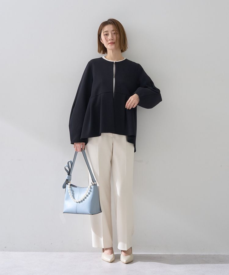 YECCA VECCA「パールチャーム付きリボンベルトバッグ」|ショルダー・メッセンジャー|