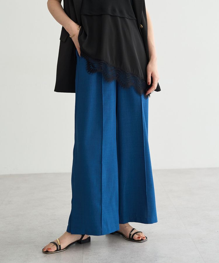 YECCA VECCA「【UVカット】サラサライージーワイドパンツ」|その他|Blue