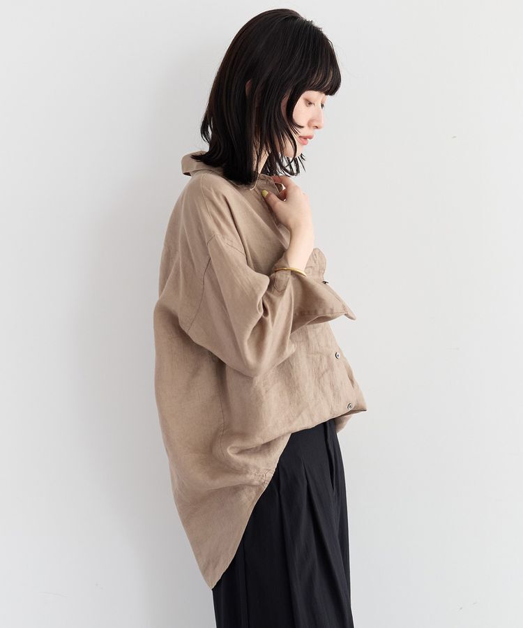 YECCA VECCA「3wayフレンチリネンシャツ」|シャツ・ブラウス|